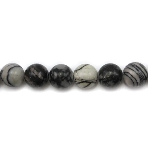 Jaspe picasso ronde 12mm x 40cm