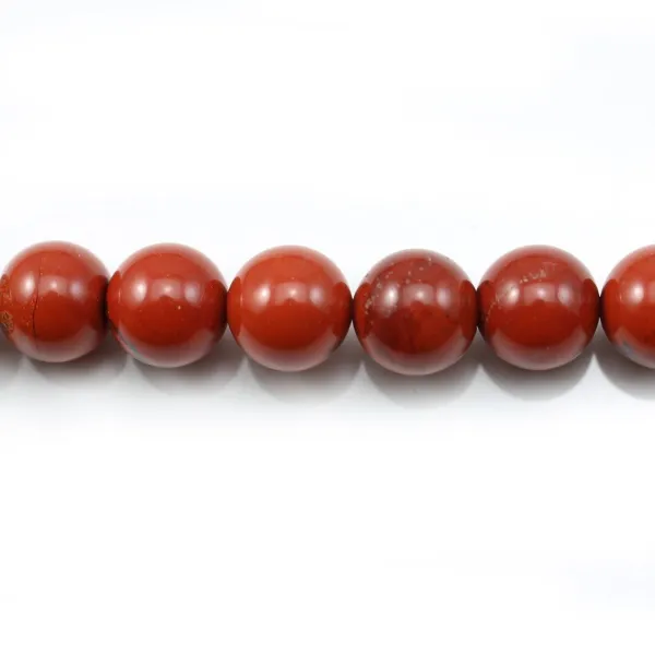 Red Jaspe, in round shape 8mm x 40cm