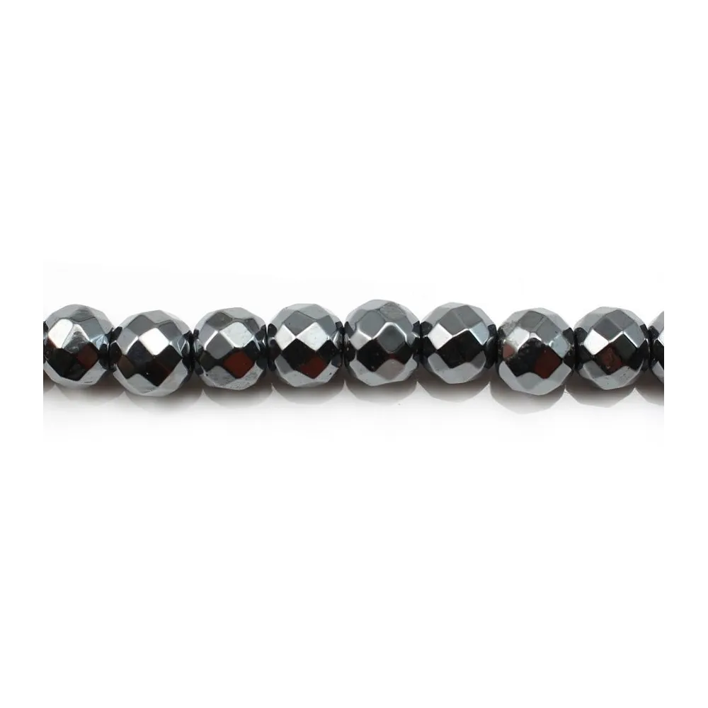 Hematite Ronde Facette 10mm x 5 pcs