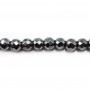 Hematite Faceted Round 3mm x 20 pcs
