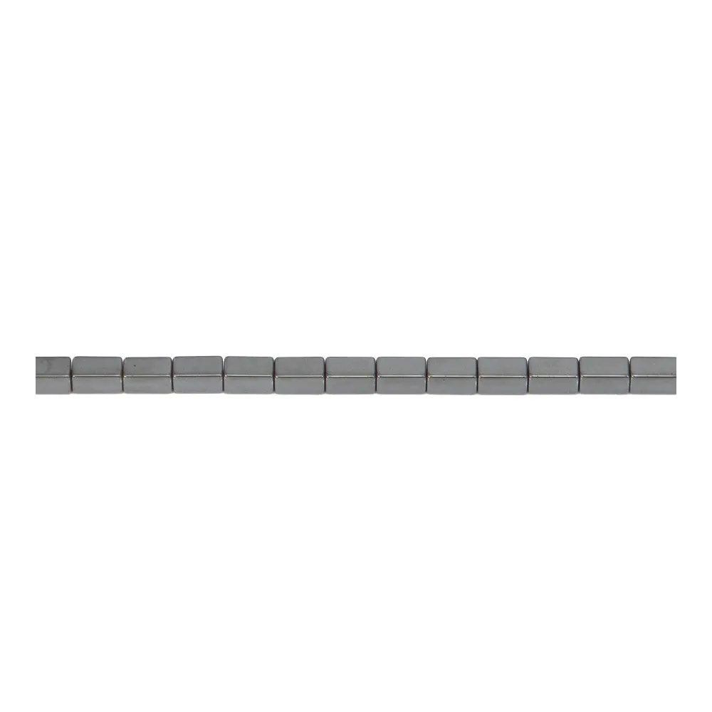 Hématite cube rectangle 2x4mm x 40cm 