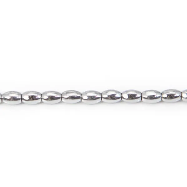 Hämatit Silber Tonnelet 4x6mm x 40cm