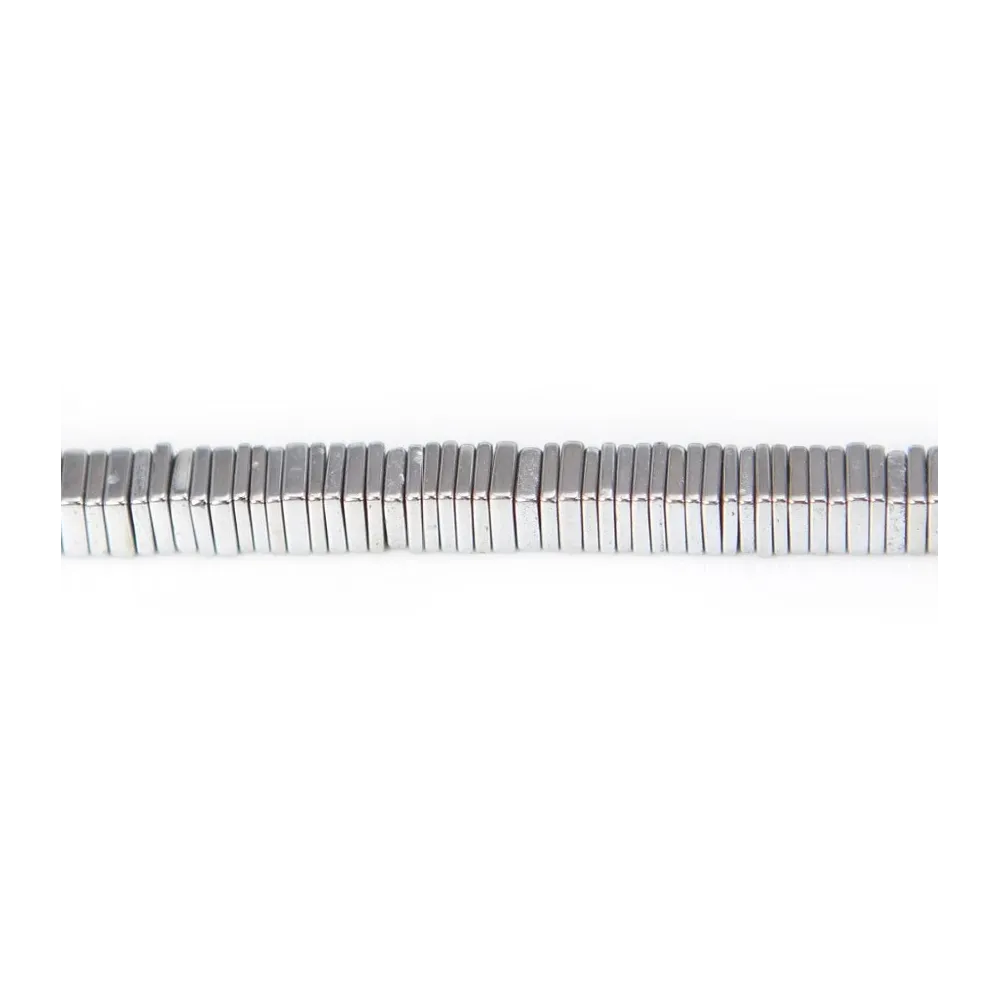 Hématite argenté carré lamelle 1x4mm x 40cm 