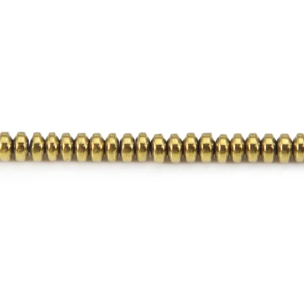 Hématite dorée rondelle 2x4mm x 40cm 
