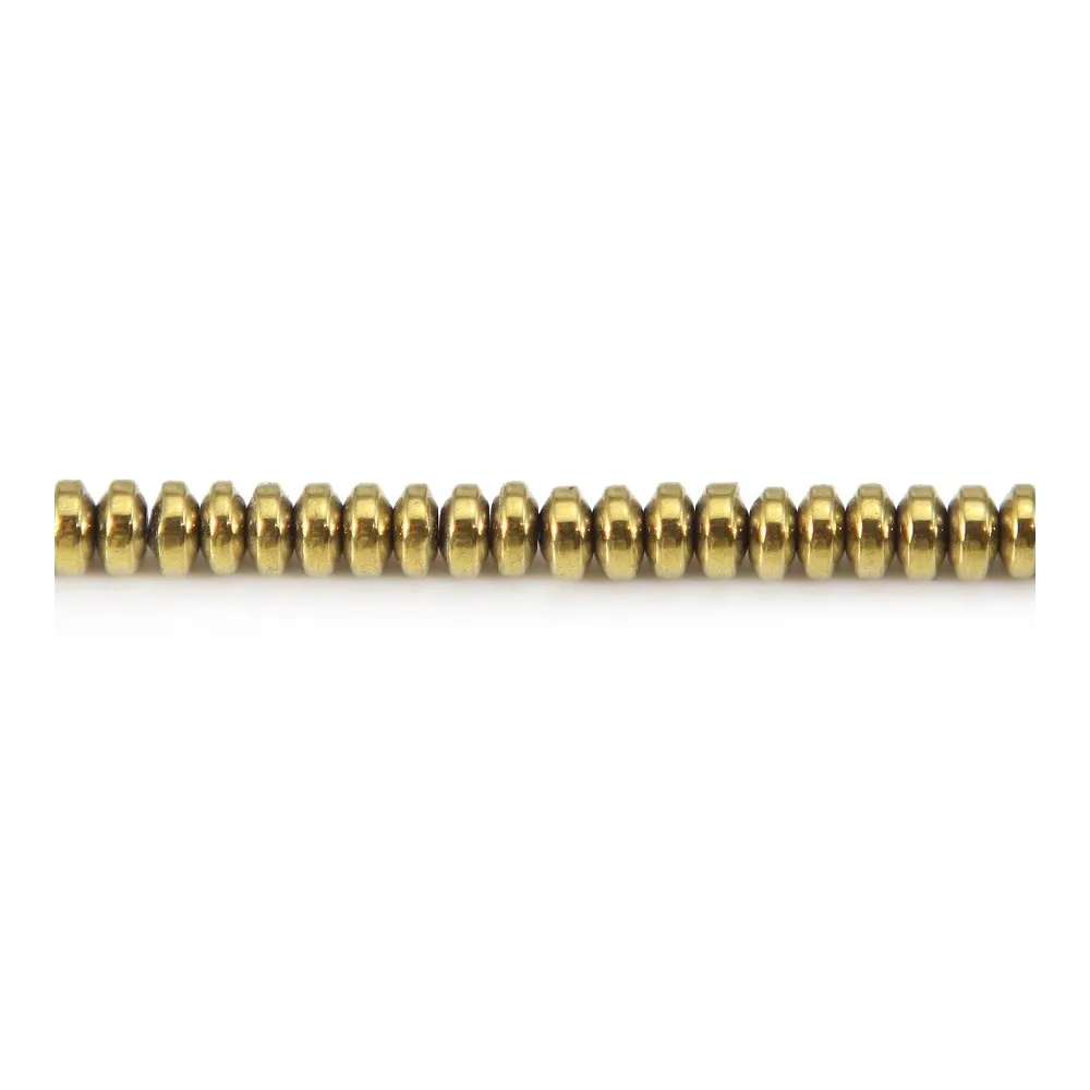 Hématite dorée rondelle 2x4mm x 40cm 