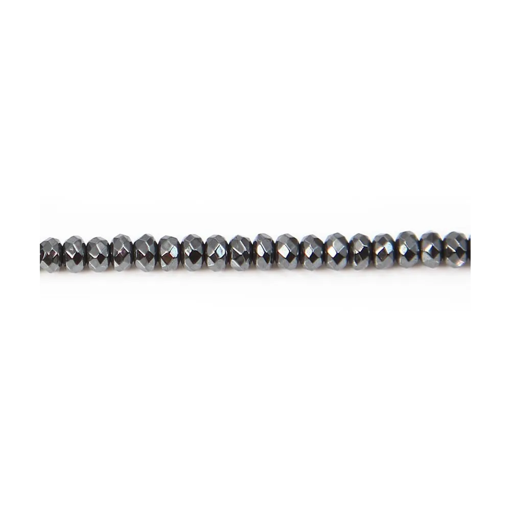 Hématite rondelle facette 3x1.8mm x 20