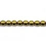 Hématite dorée ronde 8mm x 40cm