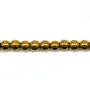 Hématite dorée ronde 3mm x 40cm