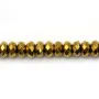 Hématite doré rondelle facette 2.6x4.3mm x 10pcs