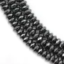 Hématite rondelle facettée sur fil 2x4mm x 40cm