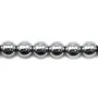 Hématite argenté ronde 6mm x 40cm