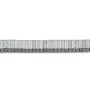 Hematite silver plated lamellar square 1x3mm x 40cm