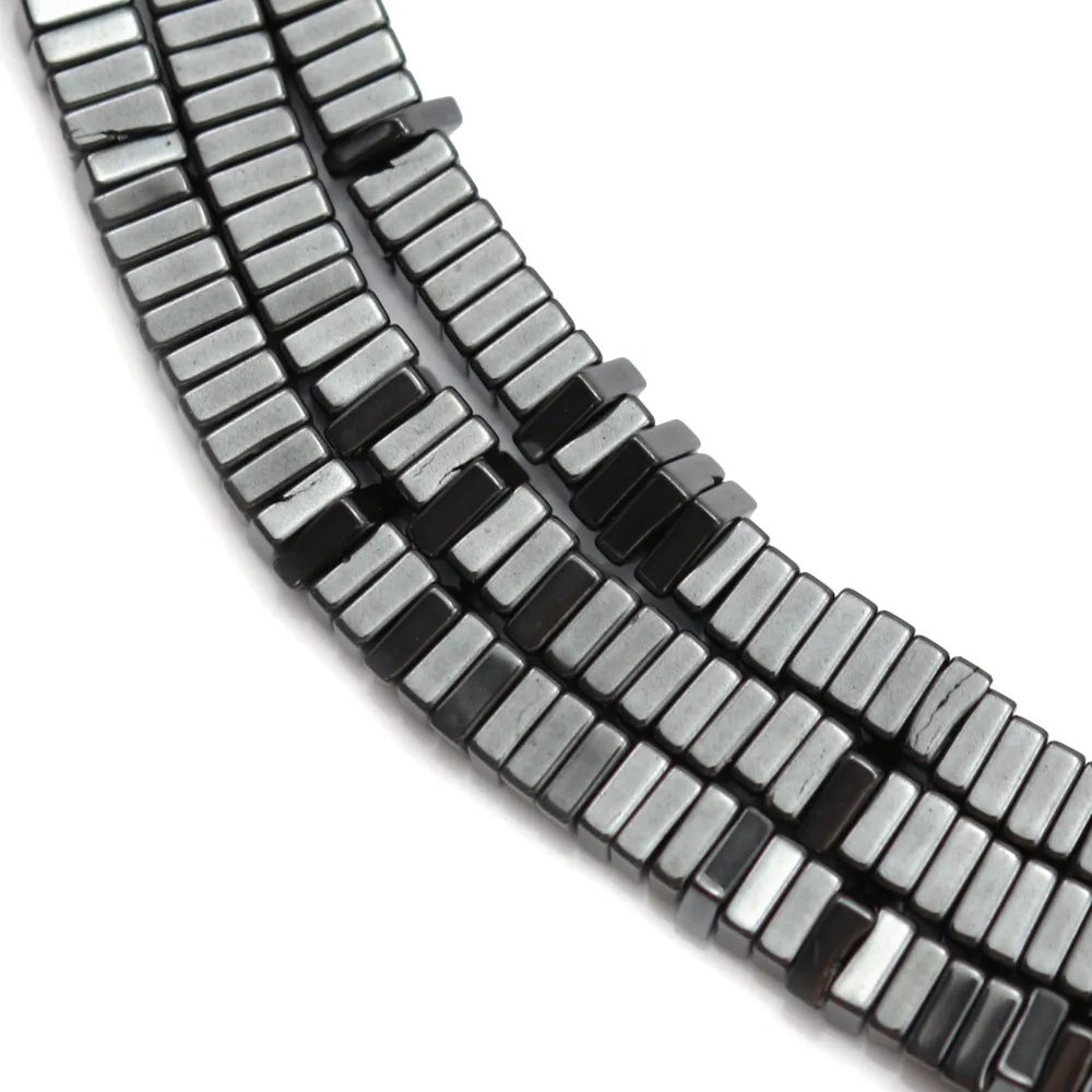 Hématite carré lamelle 1x3mm x 40cm