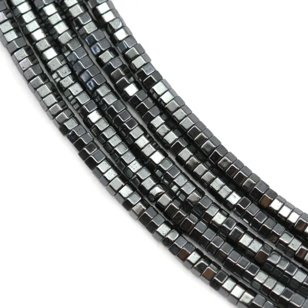 Hématite écrou 2x1mm x 40cm