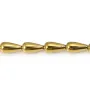 Hématite argenté goutte 8x16mm x 2pcs