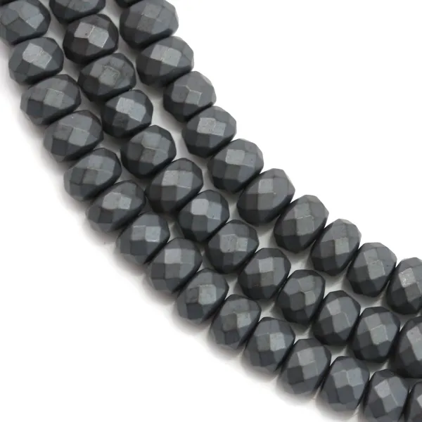 Facetada 3x4mm x 40cm Hematite Facetada