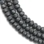 Hématite  mate rondelle facette 3x4mm x 40cm