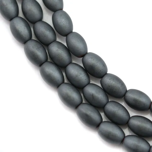 Hématite mate tonnelet 3x5mm x 40cm