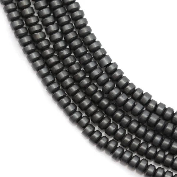 Hématite  mate rondelle 2x3mm x 40cm