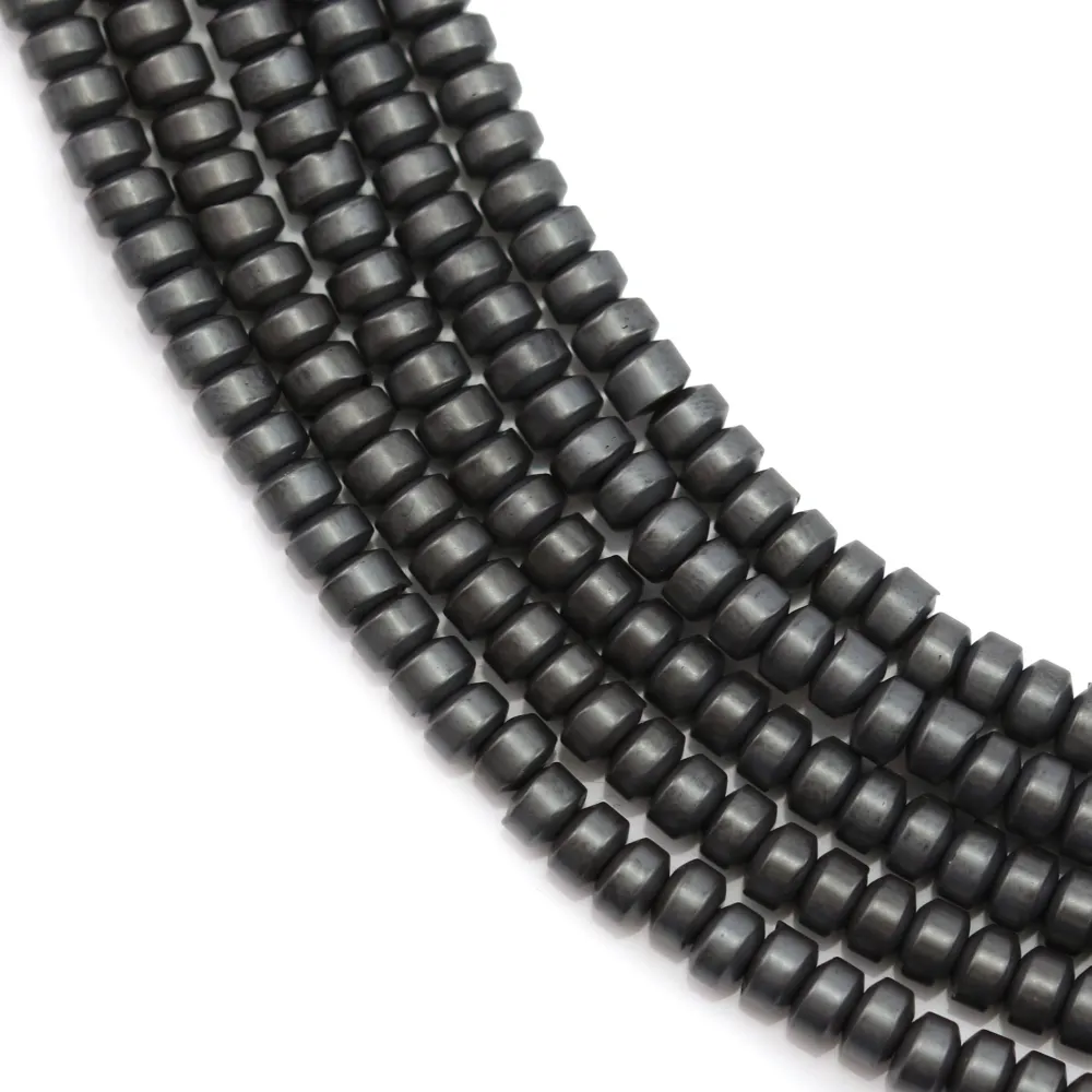 Hematite matte rondelle 2x3mm x 40cm