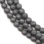 Hématite  mate ronde facette 4mm x 40cm