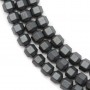Hématite mate cylindre 4mm x 40cm