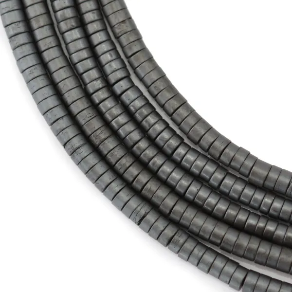 Hematite matte rondelle 2x1mm x 40cm