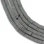 Hematite matte lamellar square 3x1mm x 40cm