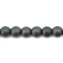 Hématite  mate ronde 4mm x 40cm