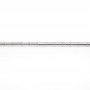 Hematite silver tube 2x4mm x 40cm