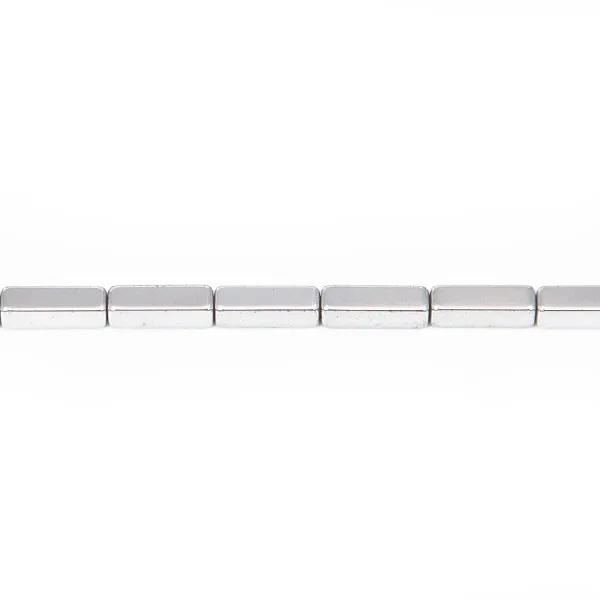 Hämatit versilbert Würfel Rechteck 3x9mm x 40cm