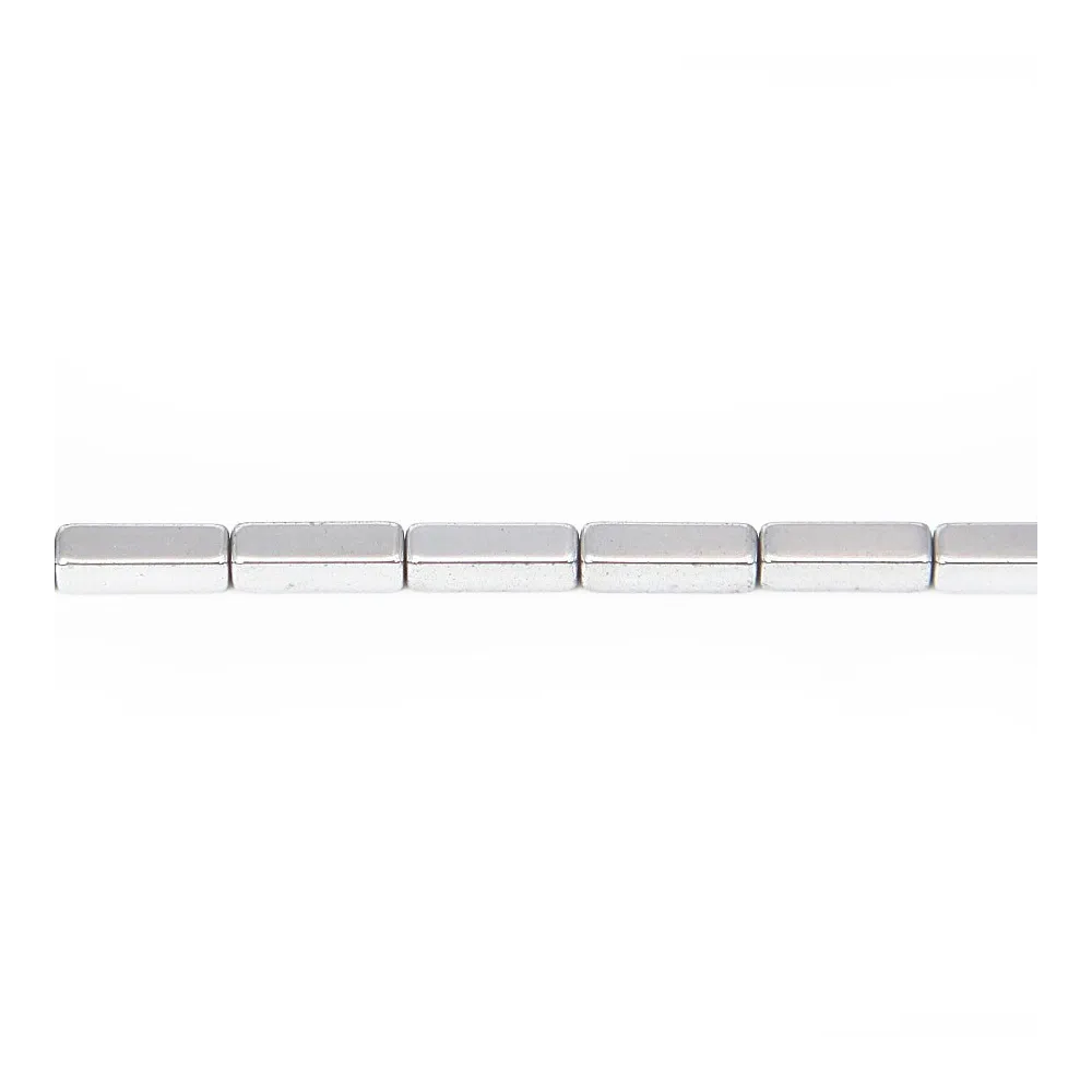Hématite argenté cube rectangle 3x9mm x 40cm 