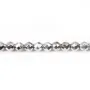 Hématite argenté ronde facette 4mm x 40cm