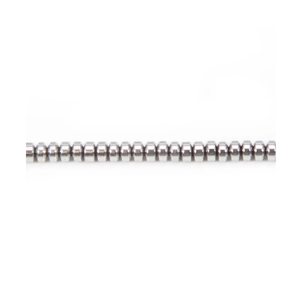 Hématite argenté rondelle 2x3.5mm x 40cm 