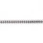 Hematite silver rondelle 2x3.5mm x 40cm 
