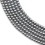 Hématite silver plated round 2mm x40cm
