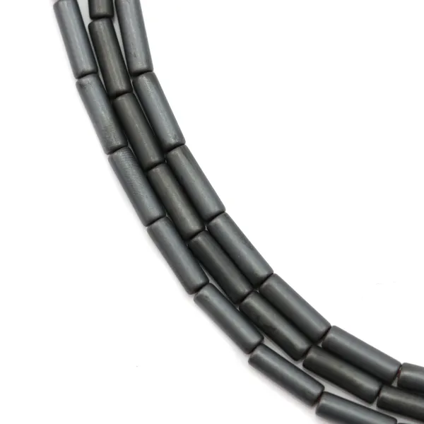 Hématite mate tube 2x4mm x 40cm