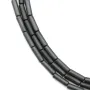Hematite matte tube 2x4mm x 40cm