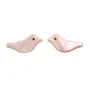 Pink mother-of-pearl little bird 6x15mm x 2pcs 