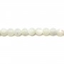 Nacre blanche en boule sur fil 3mm x 40cm