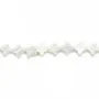 Nacre blanche trèfle 6mm x 4 pcs