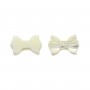 Nacre blanche en forme de noeud papillon 9x14mm x 1pc