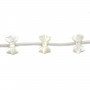White mother-of-pearl bow tie 9x14mm x 1pc 