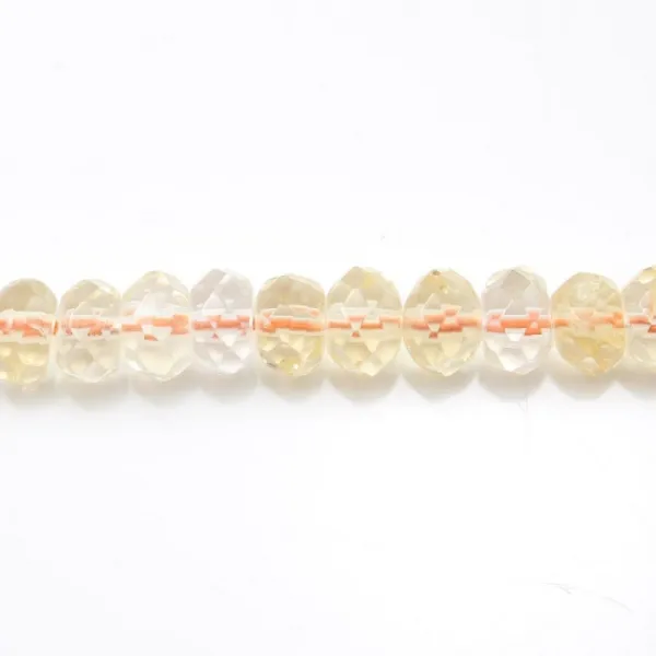 Citrine Faceted Rondelle 5x8mm B x 40cm