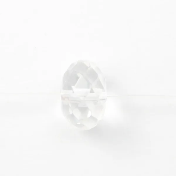Rock crystal quartz faceted rondelle 4x7mm x 40cm