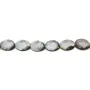 Nacre grise en forme d'oval facetté 14x18mm x 4 st