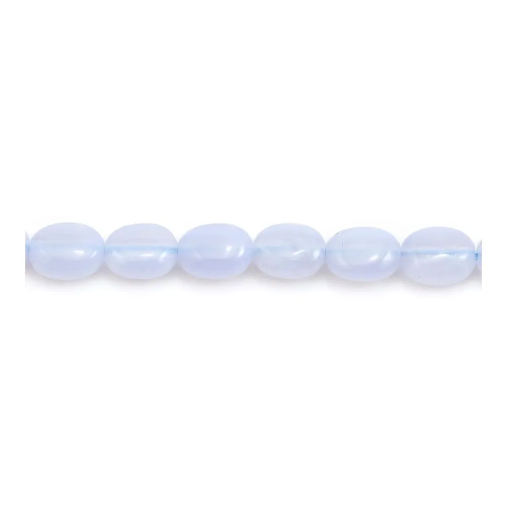 Calcédoine ovale 8x12mm x 2pcs