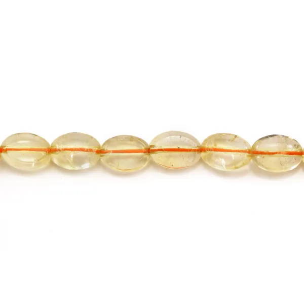 Citrine orange de forme ovale, de taille 12x16mm x 2pcs