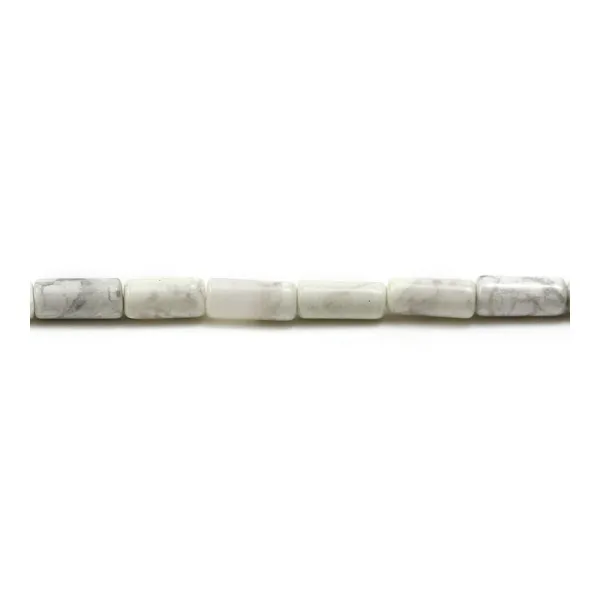 Howlite blanche tube 4x6mm x 20pcs