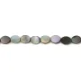 Nacre grise de forme ovale 8x10mm x 10 pcs